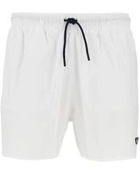 Emporio Armani - Logo-Patch Drawstring Swim Shorts - Lyst