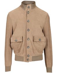 Al Duca d'Aosta - Suede-Finish Button-Up Jacket - Lyst