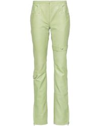 Acne Studios - Logo-patch Leather Trousers - Lyst