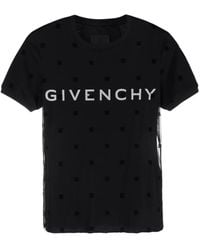 Givenchy - Schwarzes Geschichtetes Logo-Print T-Shirt - Lyst
