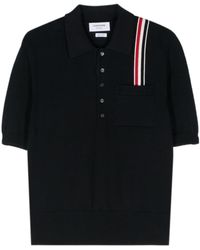 Thom Browne - T-shirt en maille à bande tricolore - Lyst