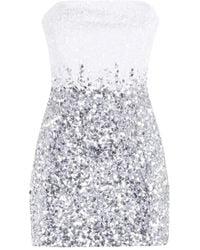 retroféte - Vestido corto Katalina con lentejuelas - Lyst