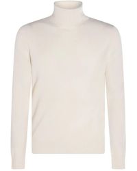 Malo - Turtleneck Ribbed-Hem Sweater - Lyst
