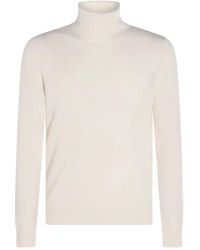Malo - Rollkragenpullover Mit Geripptem Saum - Lyst