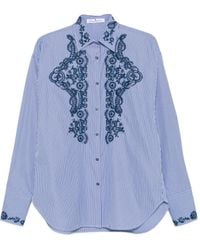 Ermanno Scervino - フローラル ストライプ シャツ - Lyst