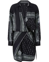 Pinko - Abito Viscoso Di Con Stampa Bandana - Lyst