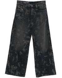 DIESEL - Frayed-Embellishment Five-Pocket Jeans - Lyst