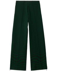 Burberry - Houndstooth-pattern Wide-leg Trousers - Lyst