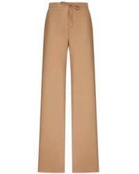 Max Mara - Drawstring Wool Trousers - Lyst