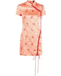 De La Vali - Trapeze Floral-print Mini Dress - Lyst