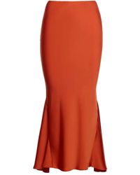 V:PM ATELIER - Jupe Mi-Longue Terra En Satin - Lyst