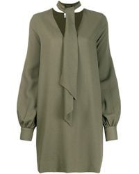 ganni heavy crepe blazer dress