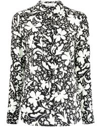 Stella McCartney - Seidenhemd mit Blumen-Print - Lyst