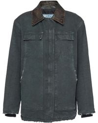 Prada - Distressed Canvas Jacket - Lyst