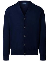 Hackett - Merino Wool V-Neck Cardigan - Lyst