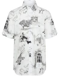 Thom Browne - Toile-Print Short-Sleeve Shirt - Lyst