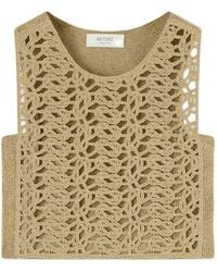 RETORI - Knot-Embroidered Cropped Top - Lyst