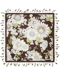 Tory Burch - Floral Silk Square Scarf - Lyst
