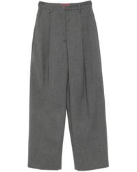 Thelatest - E-Axel Pleated-Design Wide-Leg Trousers - Lyst
