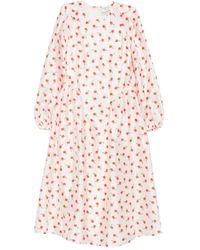 Stine Goya Voluminous Gathered Midi Dress in Green | Lyst