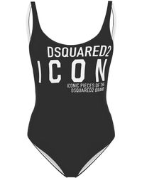 DSquared² Maillot de bain à logo - Noir