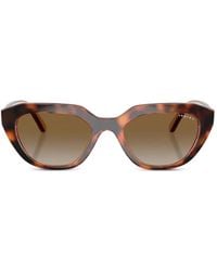 Vogue Eyewear - Tortoiseshell-Effect Cat-Eye Sunglasses - Lyst