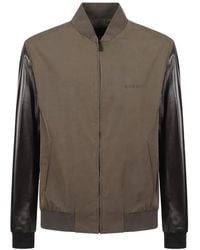 Gucci - Logo-Embroidered Contrast-Sleeve Bomber Jacket - Lyst