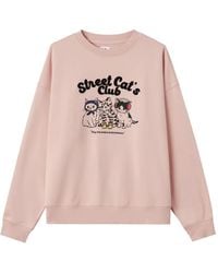 B+ AB - Graphic-Print Dropped-Shoulder Sweater - Lyst
