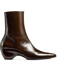 KHAITE - Sybil Pointed-Toe Ankle Boots - Lyst
