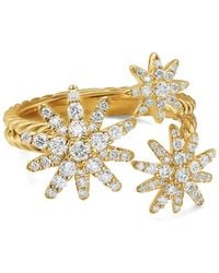 David Yurman - 18K Starburst Diamond Ring - Lyst