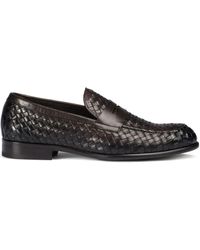 Doucal's - Woven Leather Loafers - Lyst