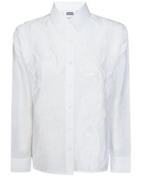 Alpha Studio - Voile Ruffled Shirt - Lyst
