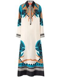 La DoubleJ - Floral Placed Maxi Dress - Lyst
