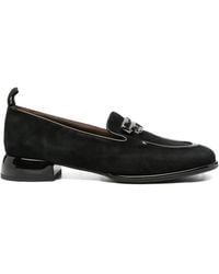 Linda Baumann - Logo-Plaque Suede Loafers - Lyst