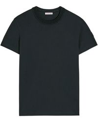 Moncler - Crochet-Trim T-Shirt - Lyst