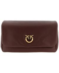 Pinko - Medium Love Click-Soft Leather Cross Body Bag - Lyst