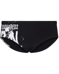 DSquared² - Logo-Print Swim Trunks - Lyst