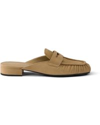 Prada - Mules En Daim - Lyst