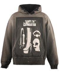SAINT Mxxxxxx - Distressed Graphic-Print Hoodie - Lyst