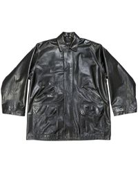 Balenciaga - Oversize Long Leather Coat - Lyst