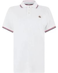 Moncler - Logo-Patch Tipped Polo Shirt - Lyst