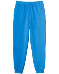 Burberry - Embroidered-Letter Motif Cotton Track Pants - Lyst