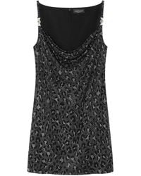 Versace - Leopard-Print Mini Dress - Lyst
