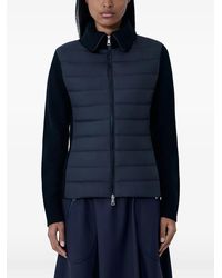 Moncler - Knit-Sleeves Quilted Jacket - Lyst