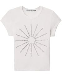 Alexander Wang - Pinwheel Crystal-Embellished T-Shirt - Lyst