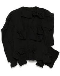 Yohji Yamamoto - Twill Draped-Sleeves Jacket - Lyst