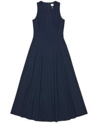 Eleventy - Sleeveless Flared Midi Dress - Lyst