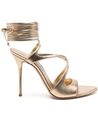Casadei - Strappy 110mm Leather Sandals - Lyst