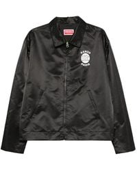 KENZO - Logo-Print Satin Jacket - Lyst