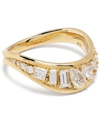 Fernando Jorge - 18kt Yellow Gold Stream Wave Diamond Ring - Lyst